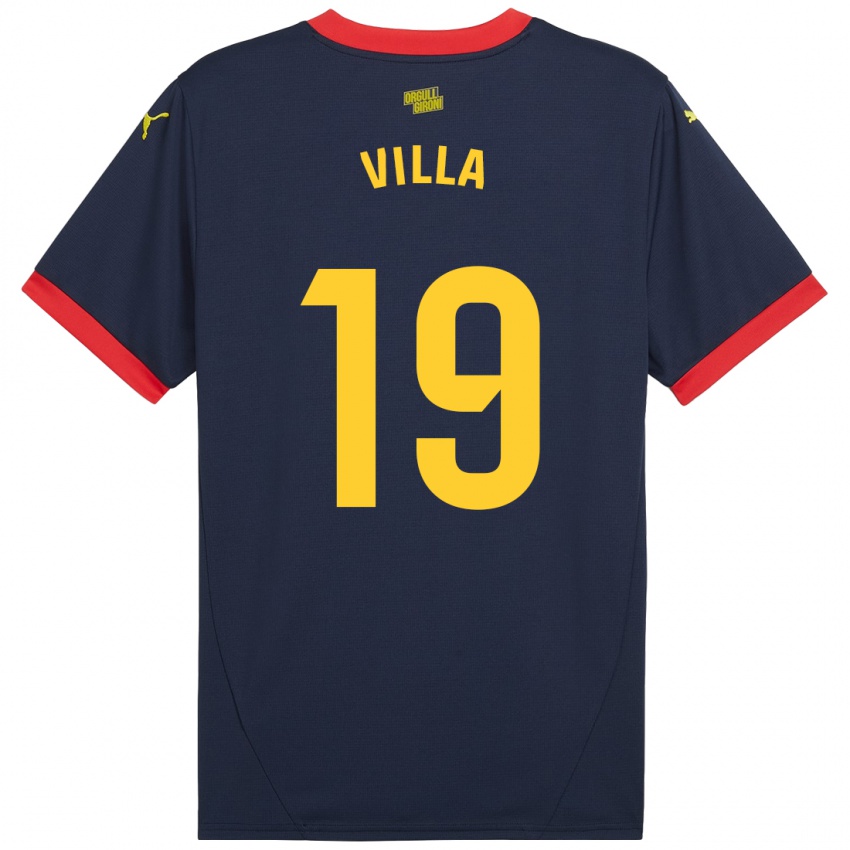 Criança Camisola Toni Villa #19 Vermelho Marinho Alternativa 2024/25 Camisa