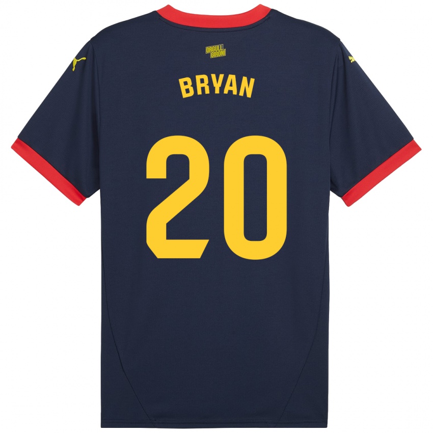 Criança Camisola Bryan Gil #20 Vermelho Marinho Alternativa 2024/25 Camisa