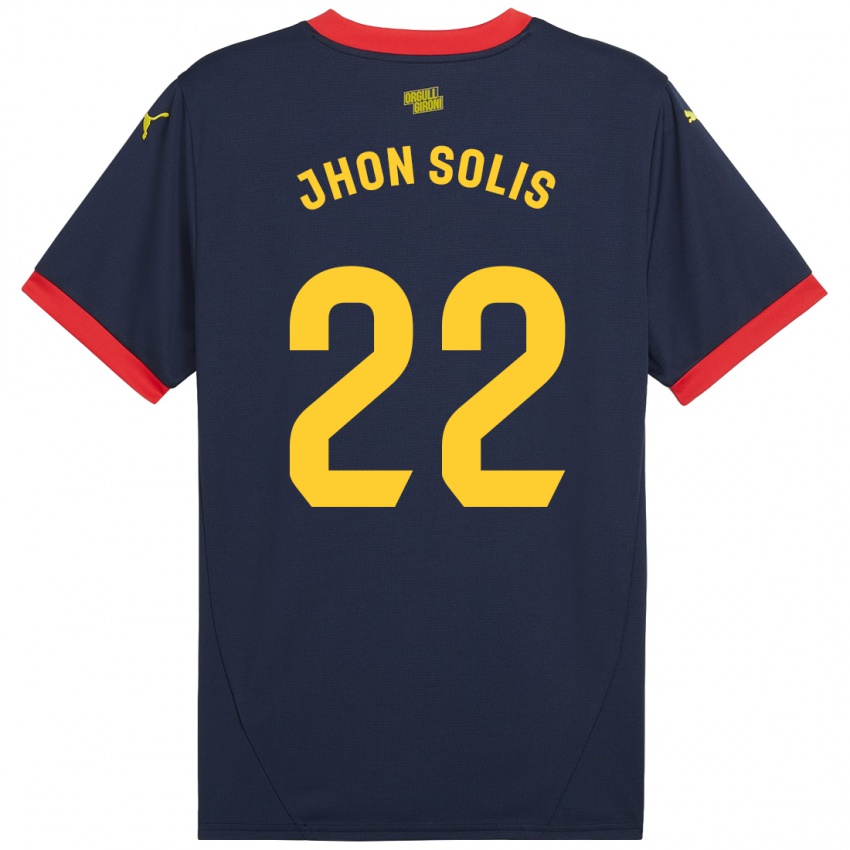 Criança Camisola Jhon Solís #22 Vermelho Marinho Alternativa 2024/25 Camisa