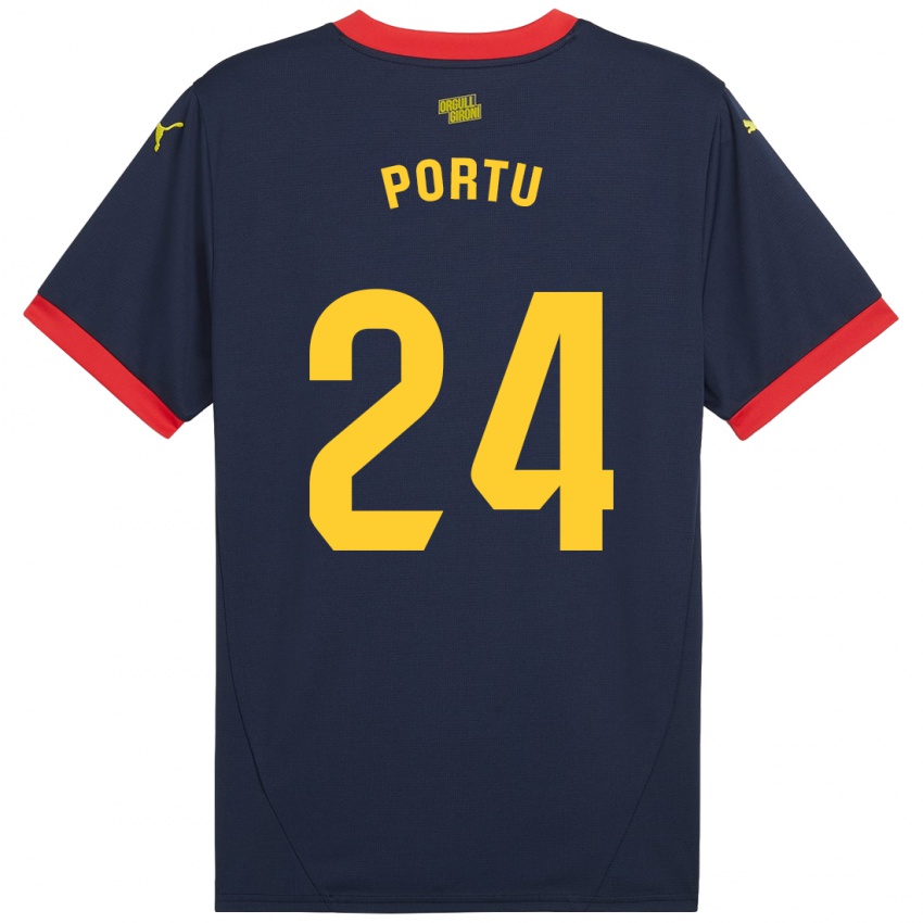 Criança Camisola Portu #24 Vermelho Marinho Alternativa 2024/25 Camisa