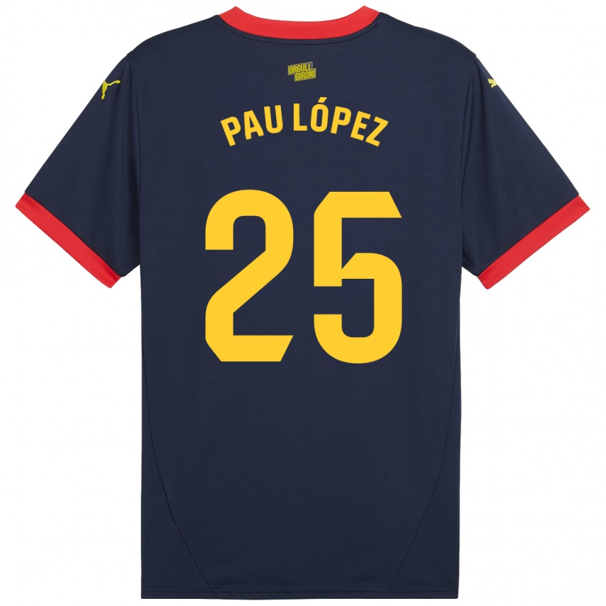 Criança Camisola Pau Lopez #25 Vermelho Marinho Alternativa 2024/25 Camisa