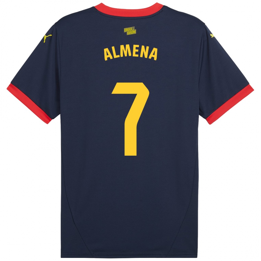 Criança Camisola Iker Almena #7 Vermelho Marinho Alternativa 2024/25 Camisa