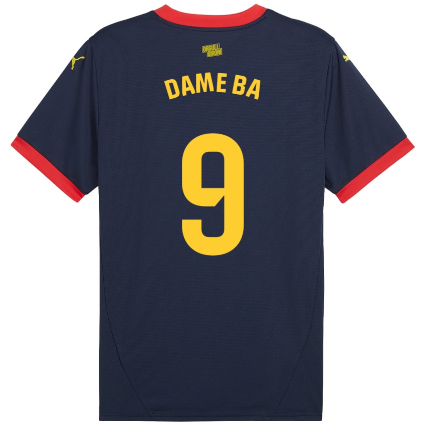 Criança Camisola Papa Dame Ba #9 Vermelho Marinho Alternativa 2024/25 Camisa