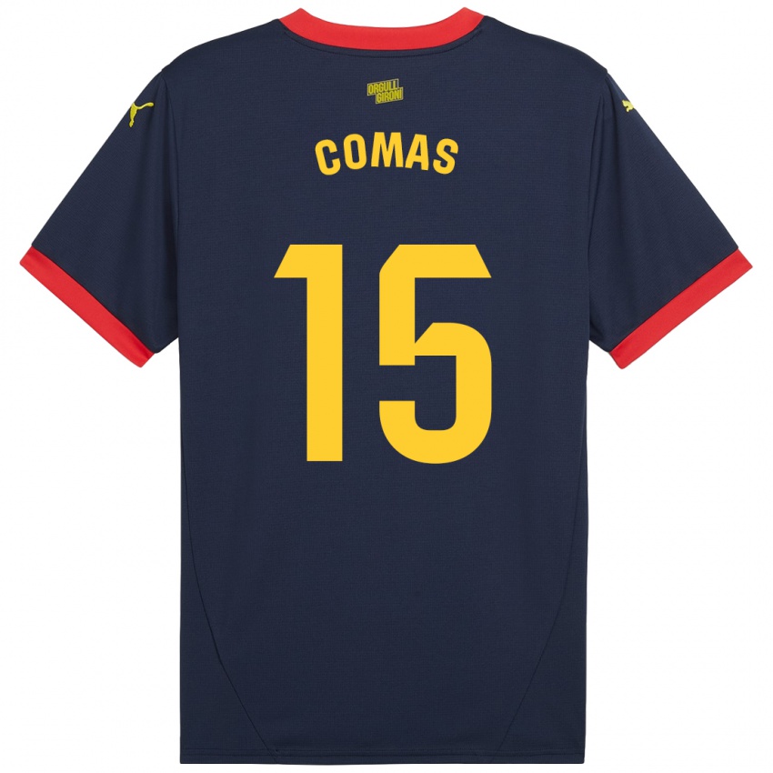 Criança Camisola Oriol Comas #15 Vermelho Marinho Alternativa 2024/25 Camisa