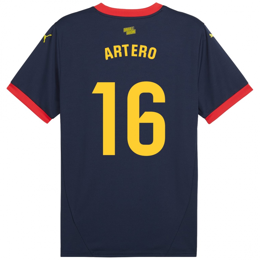 Criança Camisola Ricard Artero #16 Vermelho Marinho Alternativa 2024/25 Camisa