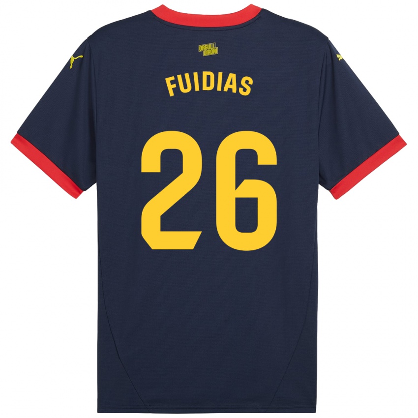 Criança Camisola Toni Fuidias #26 Vermelho Marinho Alternativa 2024/25 Camisa