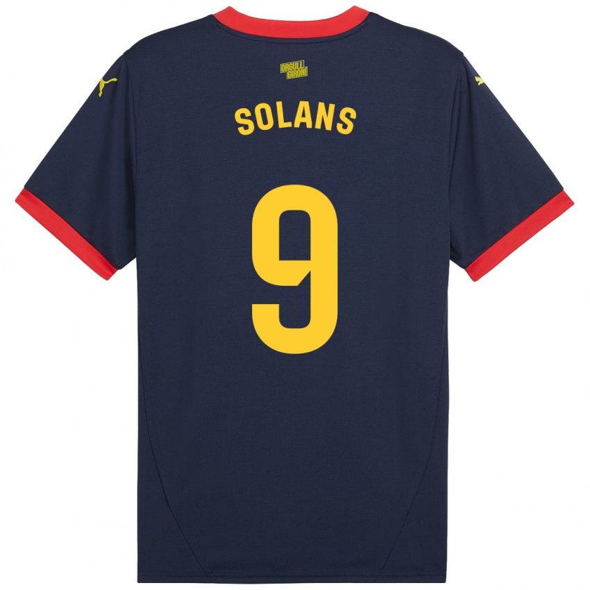 Criança Camisola Sergi Solans #9 Vermelho Marinho Alternativa 2024/25 Camisa