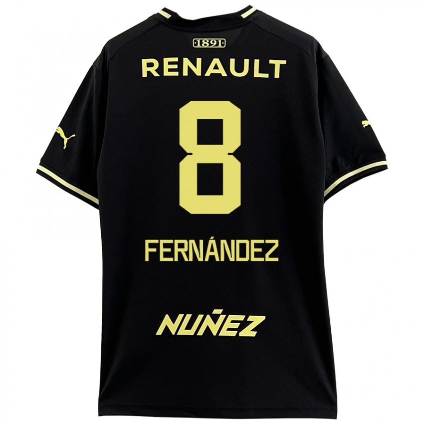 Criança Camisola Leonardo Fernández #8 Amarelo Preto Alternativa 2024/25 Camisa