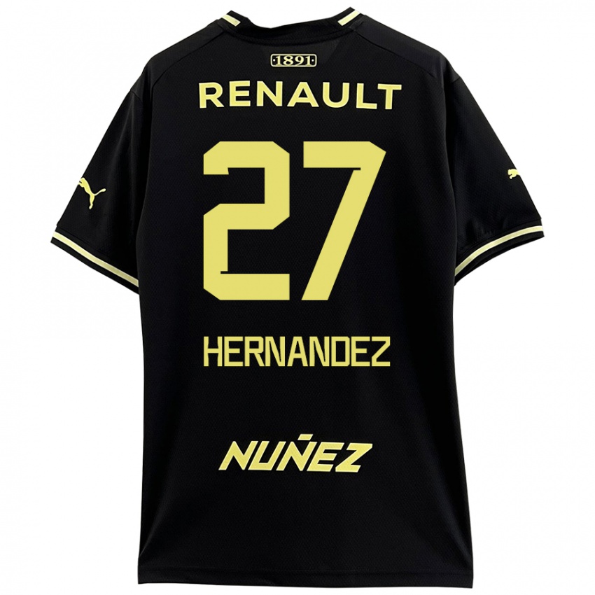 Criança Camisola Lucas Hernández #27 Amarelo Preto Alternativa 2024/25 Camisa