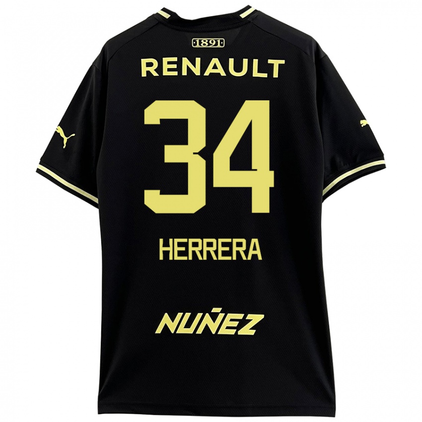 Criança Camisola Nahuel Herrera #34 Amarelo Preto Alternativa 2024/25 Camisa