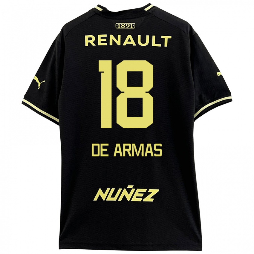 Criança Camisola Nahuel De Armas #18 Amarelo Preto Alternativa 2024/25 Camisa