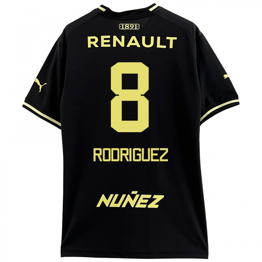 Criança Camisola Sebastián Rodríguez #8 Amarelo Preto Alternativa 2024/25 Camisa