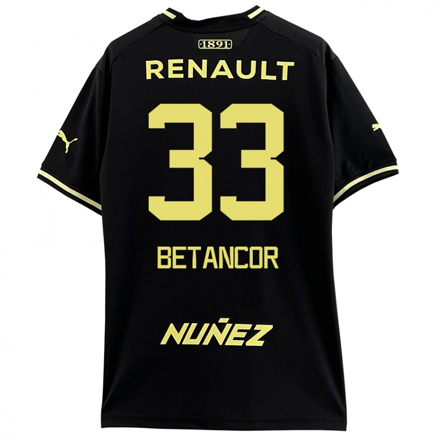 Criança Camisola Bruno Betancor #33 Amarelo Preto Alternativa 2024/25 Camisa