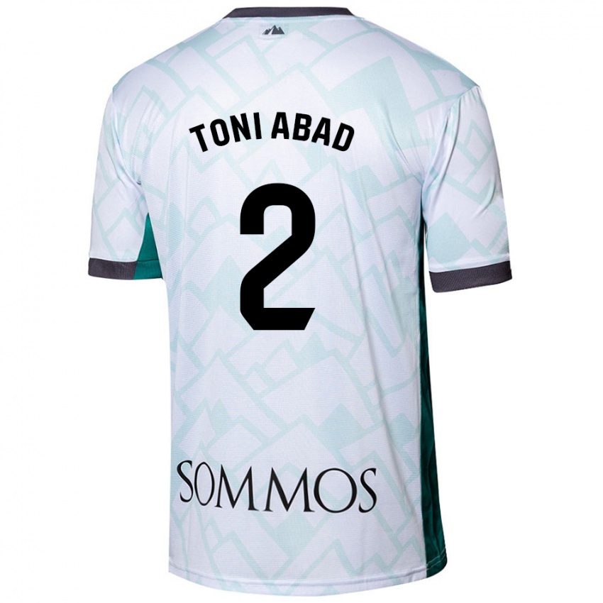 Criança Camisola Toni Abad #2 Verde Branco Alternativa 2024/25 Camisa