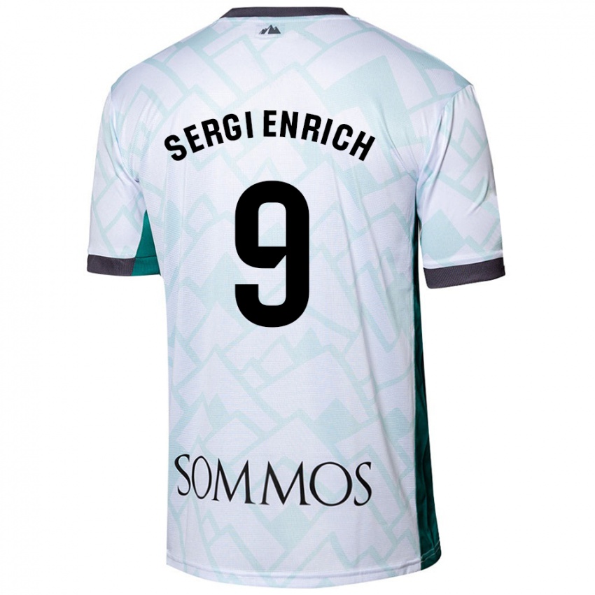 Criança Camisola Sergi Enrich #9 Verde Branco Alternativa 2024/25 Camisa