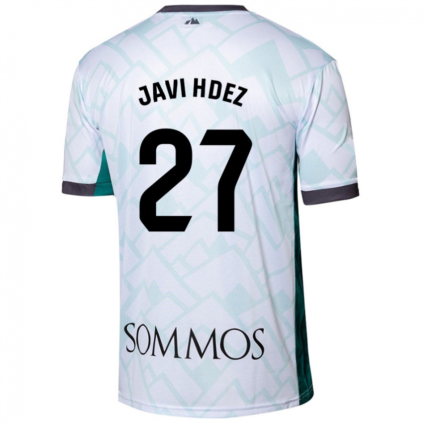 Criança Camisola Javi Hernández #27 Verde Branco Alternativa 2024/25 Camisa