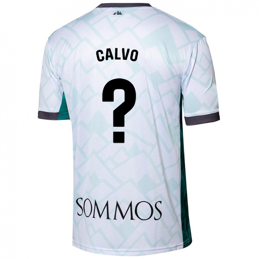 Criança Camisola Álex Calvo #0 Verde Branco Alternativa 2024/25 Camisa