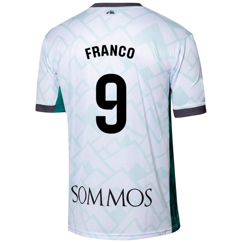 Criança Camisola Santi Franco #9 Verde Branco Alternativa 2024/25 Camisa