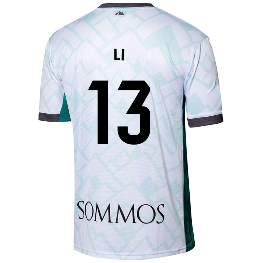 Criança Camisola Changyi Li #13 Verde Branco Alternativa 2024/25 Camisa