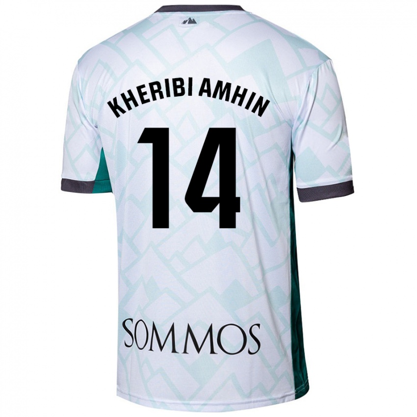 Criança Camisola Nabil Kheribi Amhin #14 Verde Branco Alternativa 2024/25 Camisa