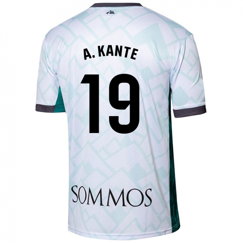 Criança Camisola Abou Kanté #19 Verde Branco Alternativa 2024/25 Camisa