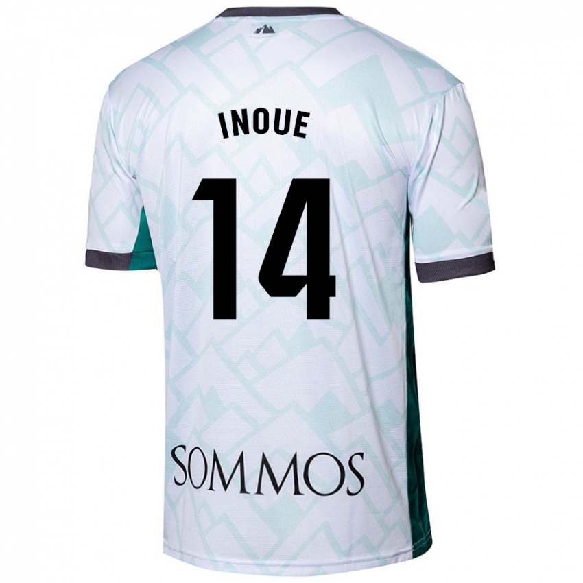 Criança Camisola Moe Inoue #14 Verde Branco Alternativa 2024/25 Camisa