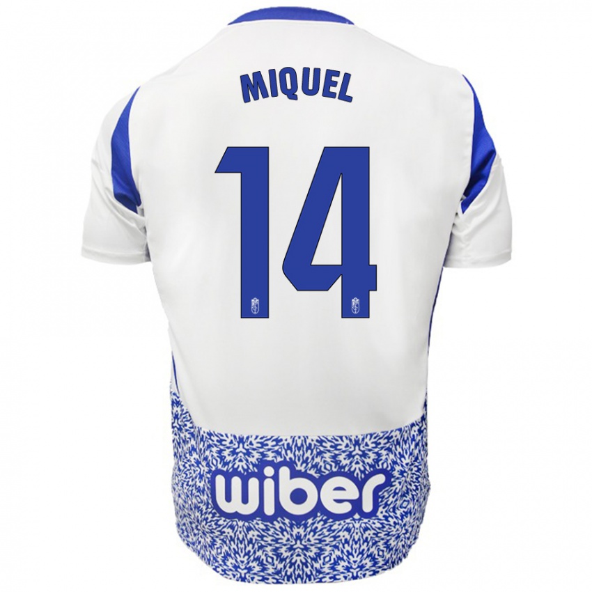 Criança Camisola Ignasi Miquel #14 Azul Branco Alternativa 2024/25 Camisa