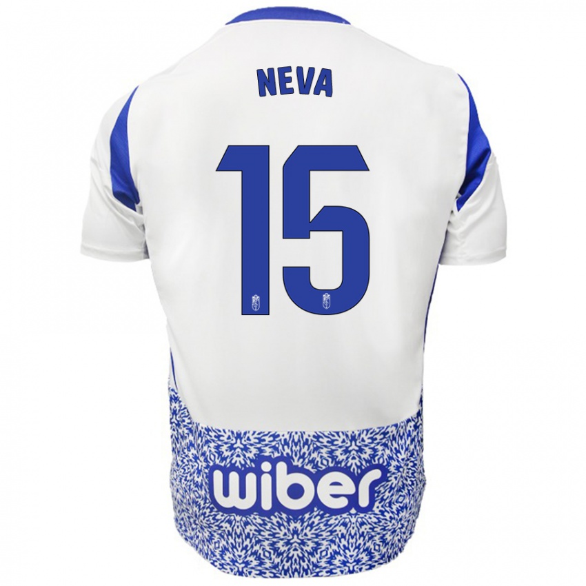 Criança Camisola Carlos Neva #15 Azul Branco Alternativa 2024/25 Camisa