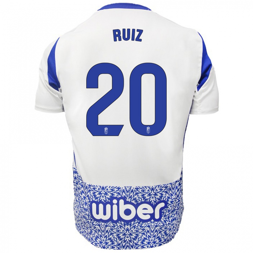 Criança Camisola Sergio Ruiz #20 Azul Branco Alternativa 2024/25 Camisa