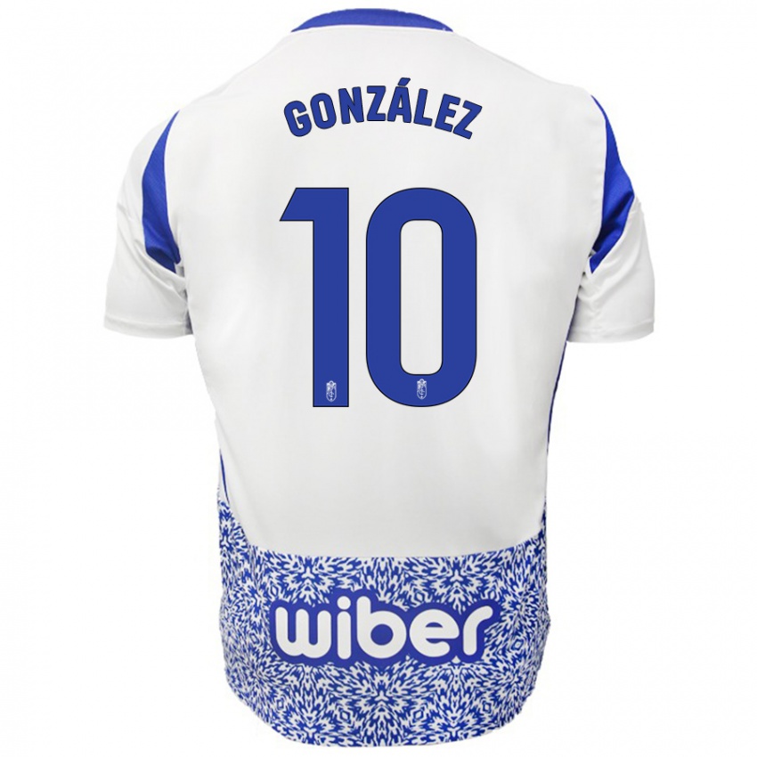 Criança Camisola Mario González #10 Azul Branco Alternativa 2024/25 Camisa