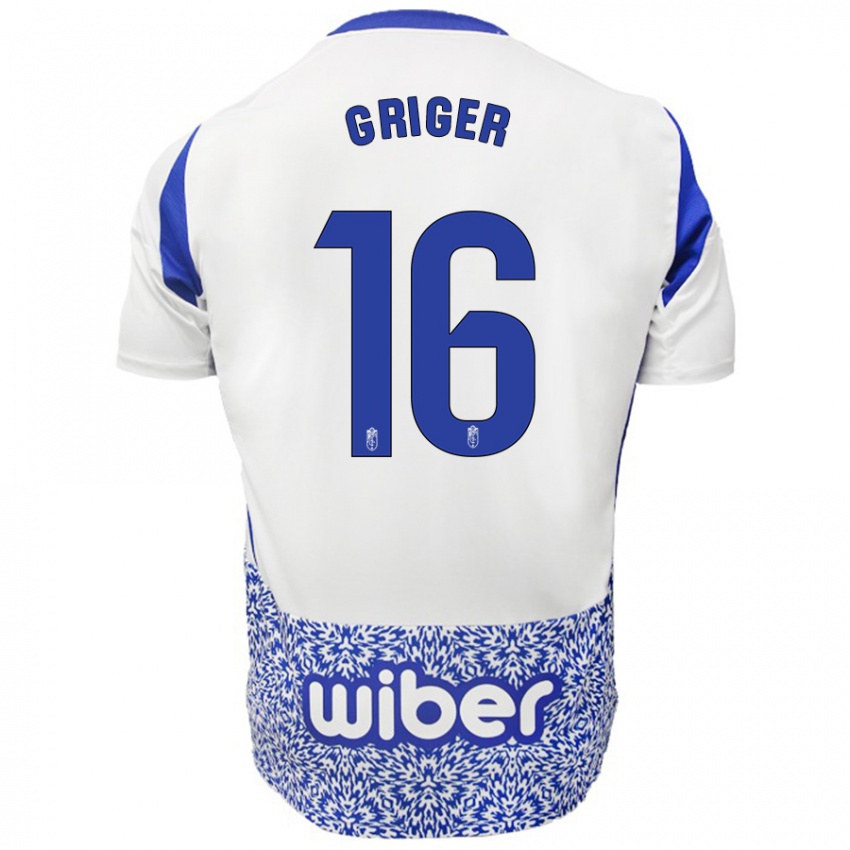 Criança Camisola Adam Griger #16 Azul Branco Alternativa 2024/25 Camisa