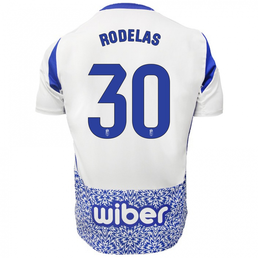 Criança Camisola Sergio Rodelas #30 Azul Branco Alternativa 2024/25 Camisa