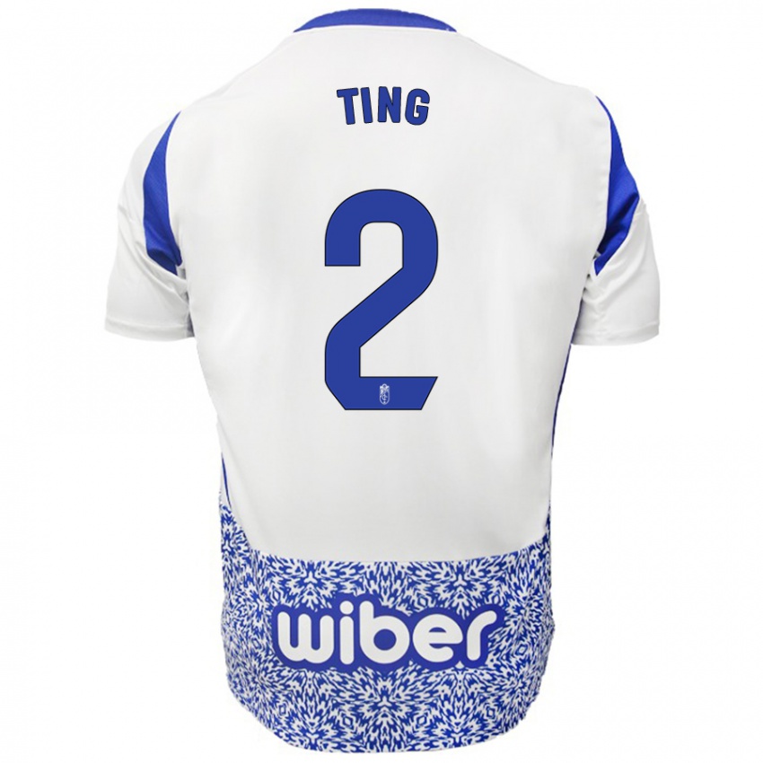 Criança Camisola Xie Ting #2 Azul Branco Alternativa 2024/25 Camisa