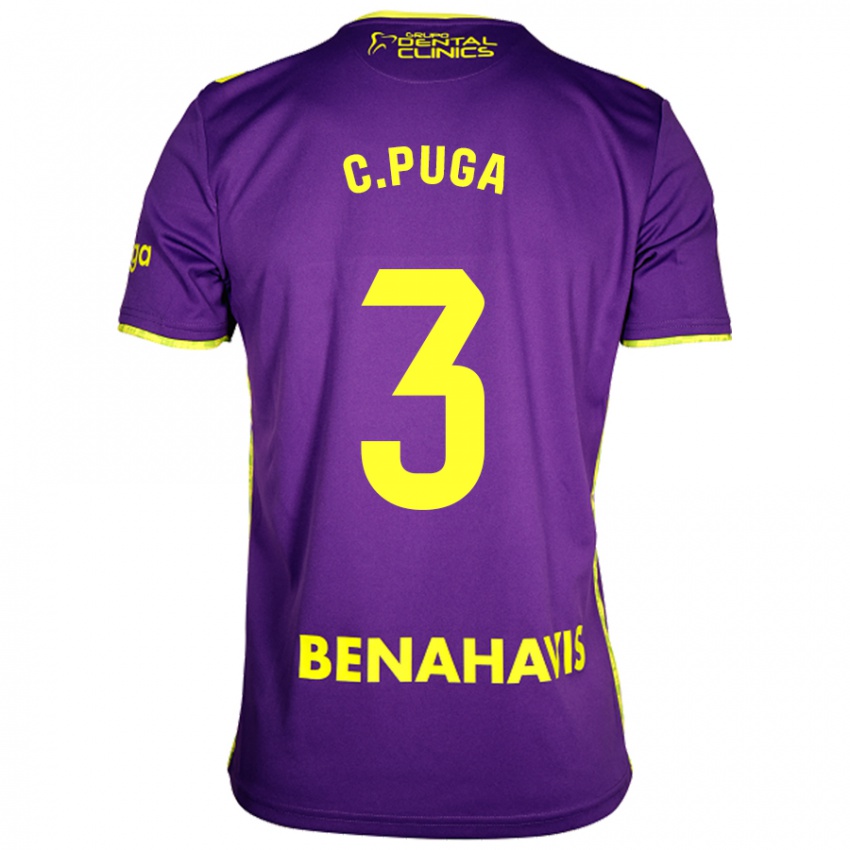 Criança Camisola Carlos Puga #3 Amarelo Roxo Alternativa 2024/25 Camisa