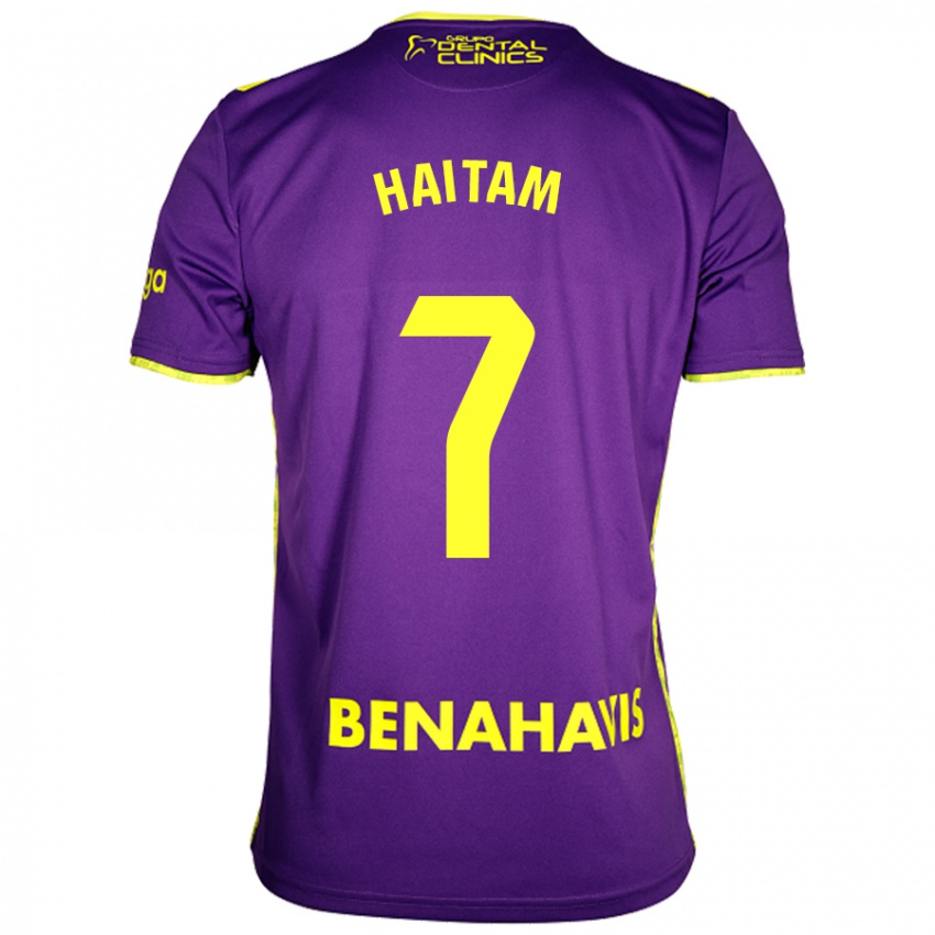 Criança Camisola Haitam Abaida #7 Amarelo Roxo Alternativa 2024/25 Camisa