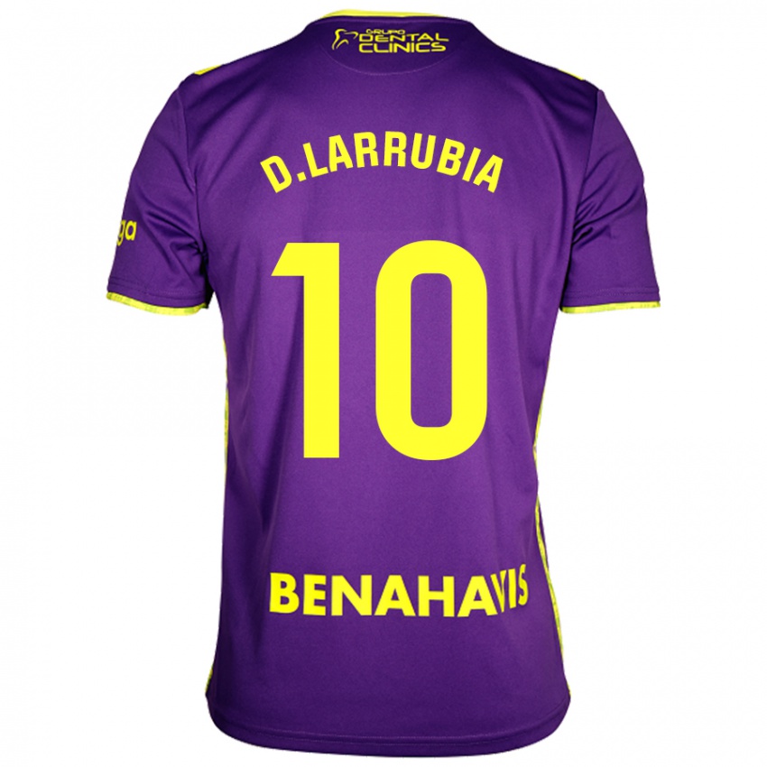 Criança Camisola David Larrubia #10 Amarelo Roxo Alternativa 2024/25 Camisa