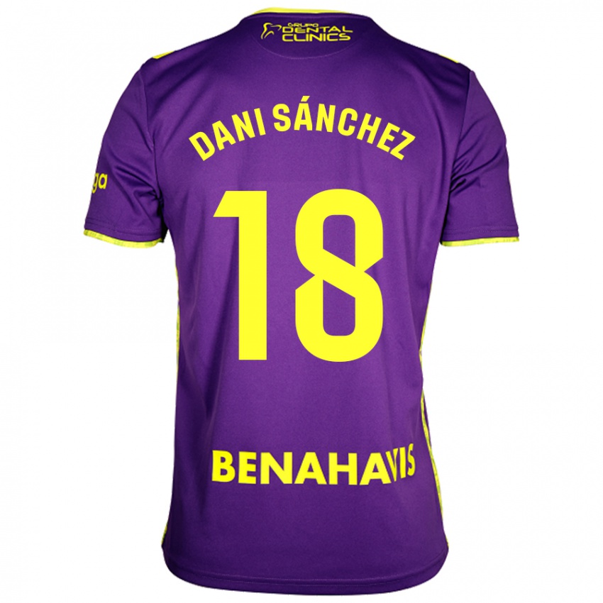 Criança Camisola Dani Sánchez #18 Amarelo Roxo Alternativa 2024/25 Camisa