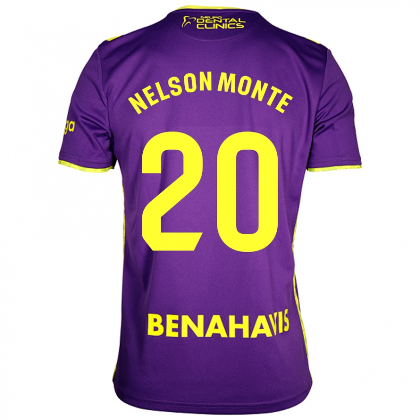 Criança Camisola Nélson Monte #20 Amarelo Roxo Alternativa 2024/25 Camisa