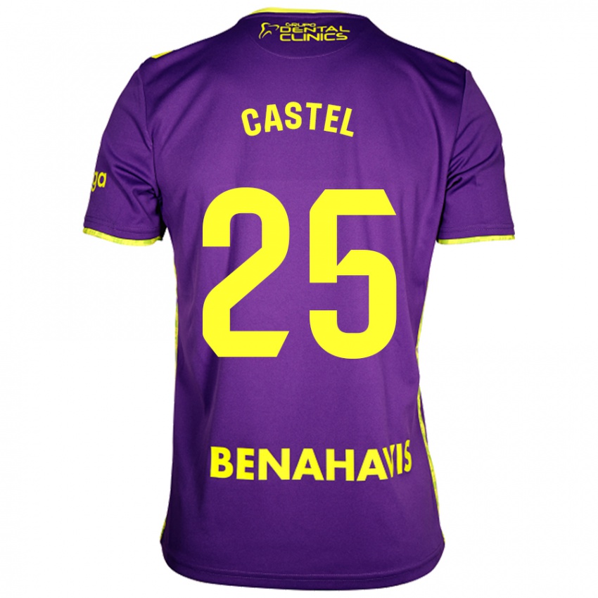 Criança Camisola Sergio Castel #25 Amarelo Roxo Alternativa 2024/25 Camisa