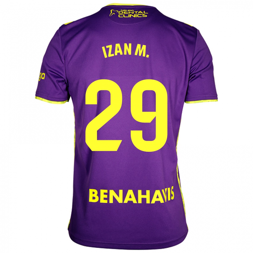 Criança Camisola Izan Merino #29 Amarelo Roxo Alternativa 2024/25 Camisa