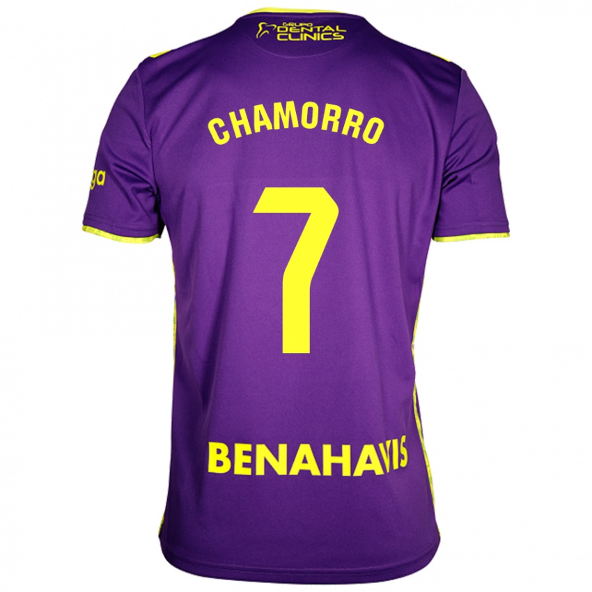 Criança Camisola Alexis Chamorro #7 Amarelo Roxo Alternativa 2024/25 Camisa