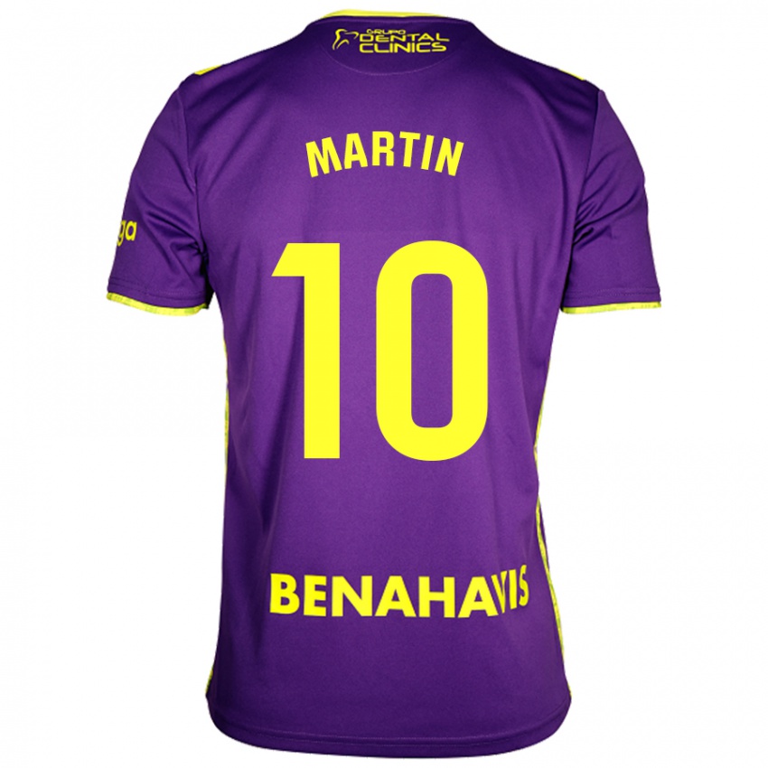 Criança Camisola Jesús Martín #10 Amarelo Roxo Alternativa 2024/25 Camisa