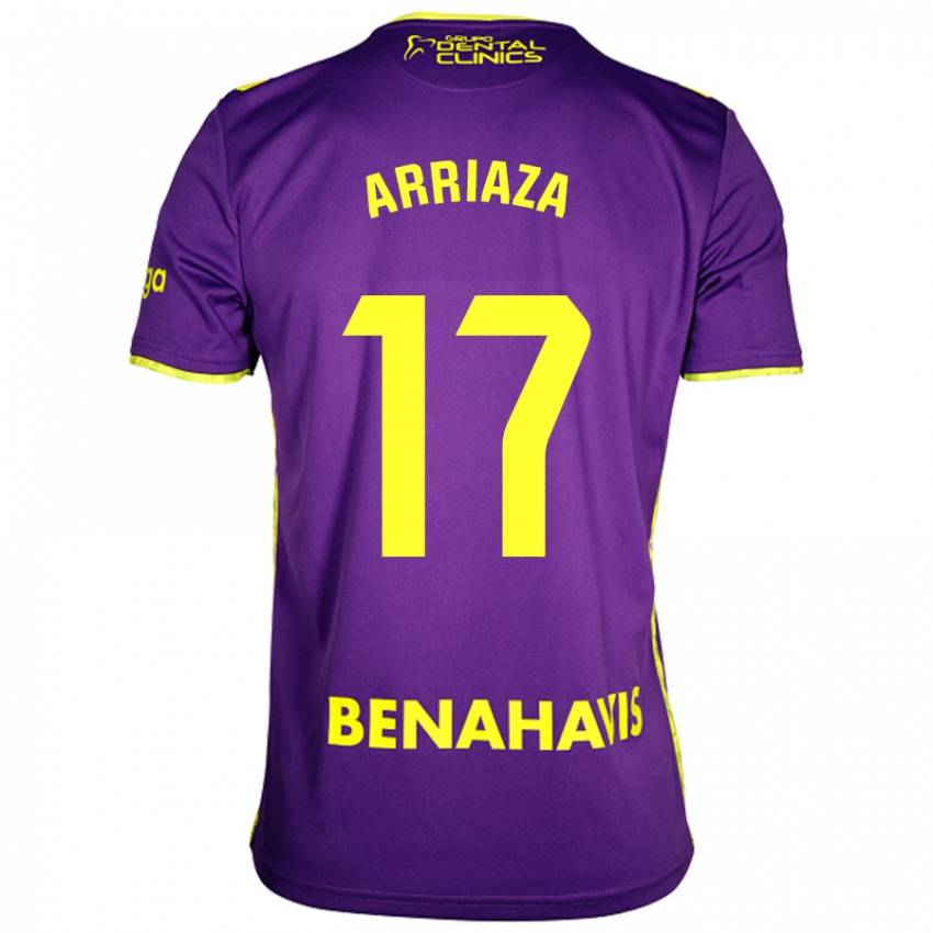 Criança Camisola Pablo Arriaza #17 Amarelo Roxo Alternativa 2024/25 Camisa