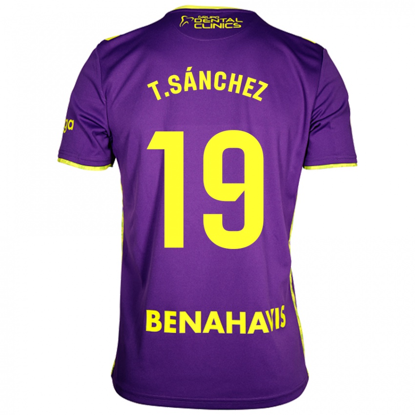 Criança Camisola Toni Sánchez #19 Amarelo Roxo Alternativa 2024/25 Camisa