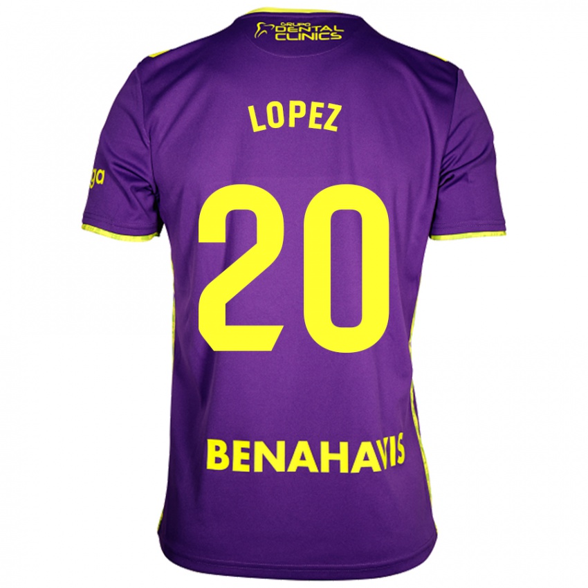 Criança Camisola Adri López #20 Amarelo Roxo Alternativa 2024/25 Camisa