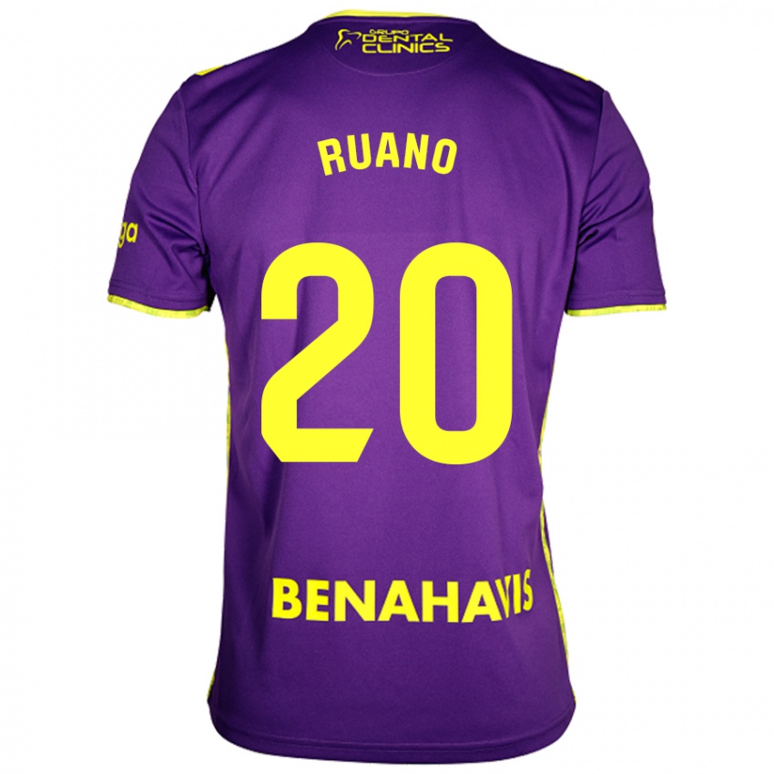 Criança Camisola Celia Ruano #20 Amarelo Roxo Alternativa 2024/25 Camisa