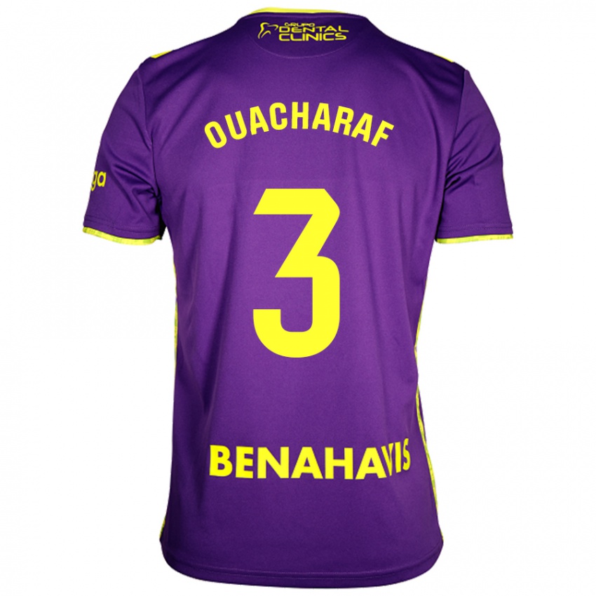 Criança Camisola Bilal Ouacharaf #3 Amarelo Roxo Alternativa 2024/25 Camisa