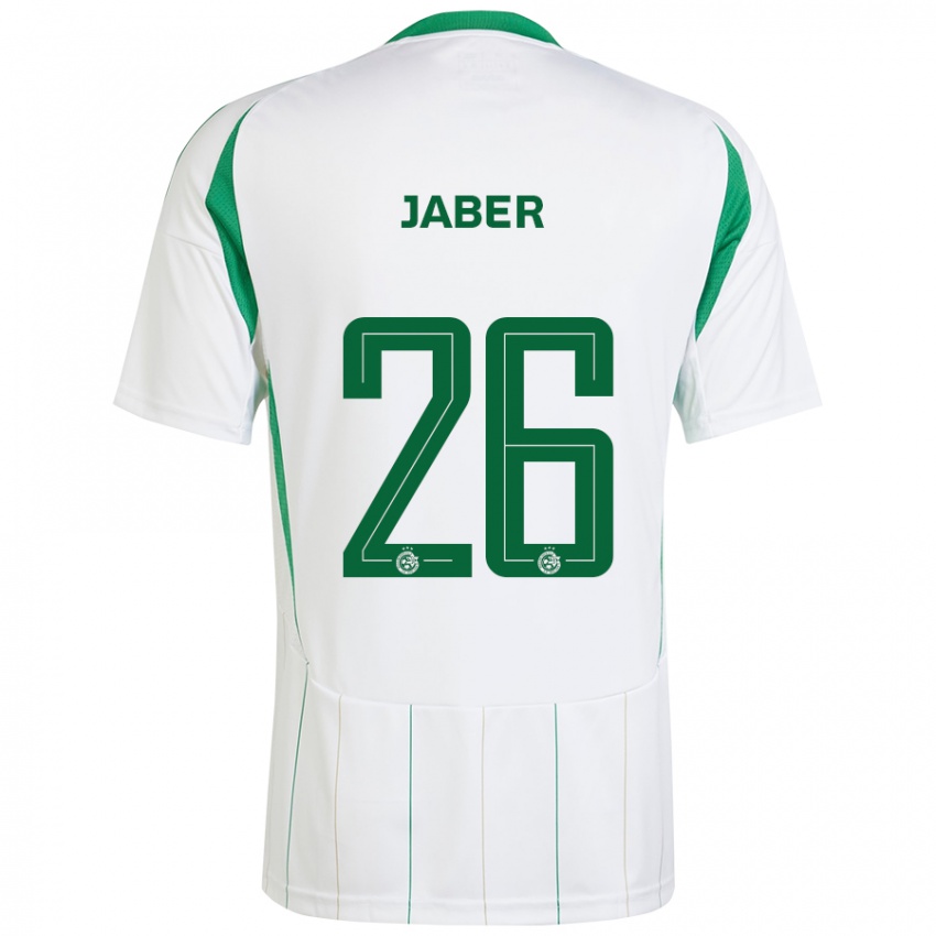 Criança Camisola Mahmoud Jaber #26 Verde Branco Alternativa 2024/25 Camisa