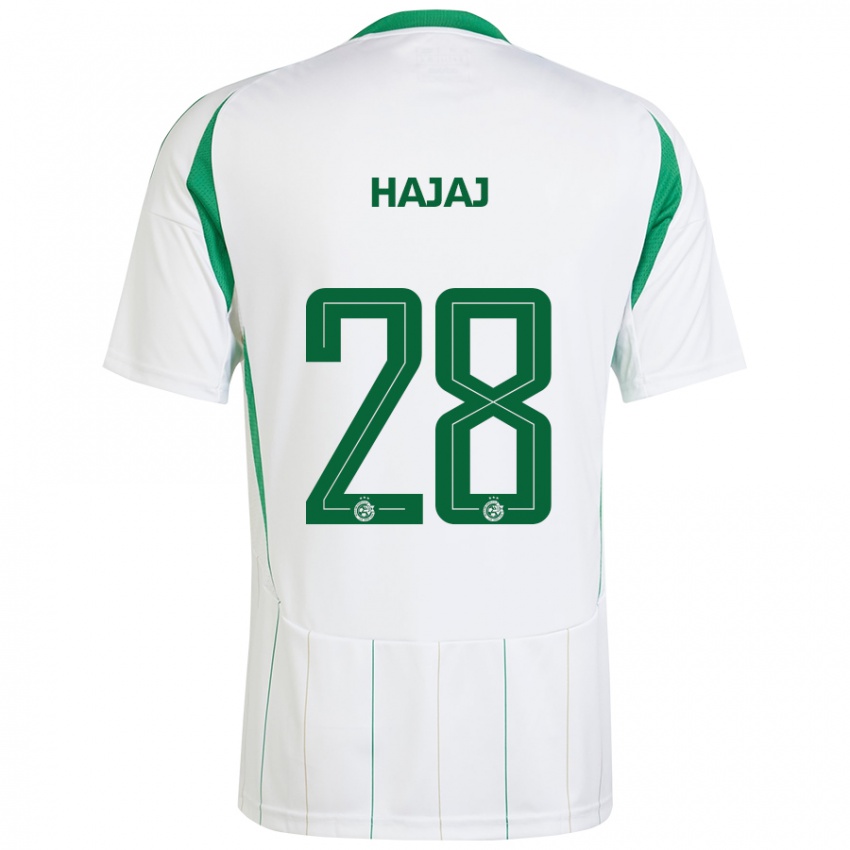 Criança Camisola Ilay Hajaj #28 Verde Branco Alternativa 2024/25 Camisa