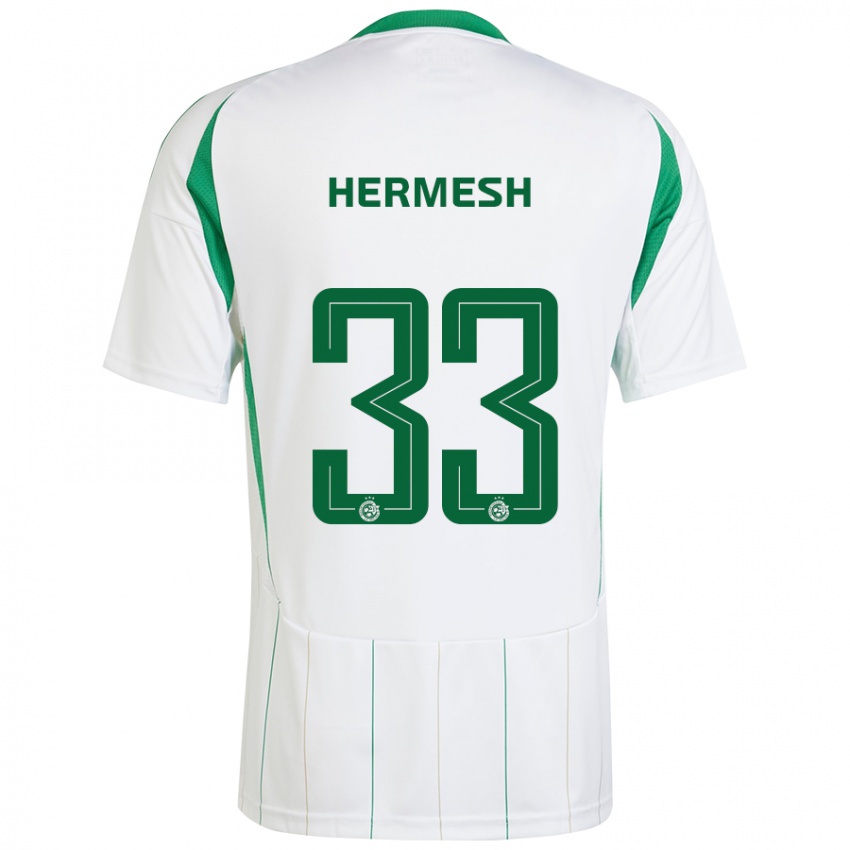 Criança Camisola Liam Hermesh #33 Verde Branco Alternativa 2024/25 Camisa